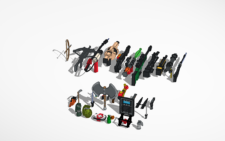 3D design Rivals weapons - Tinkercad