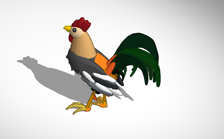 3D design Rooster - Tinkercad