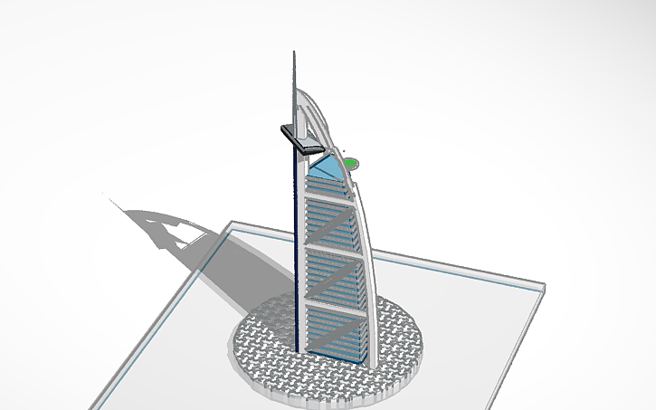 3D design Burj Al Arab - Tinkercad