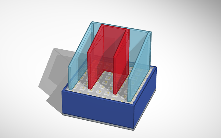 3D design LED Matrix Light Example 2 - Tinkercad