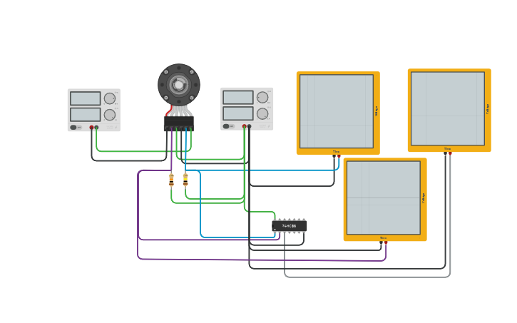 Circuit design Encoder - Tinkercad
