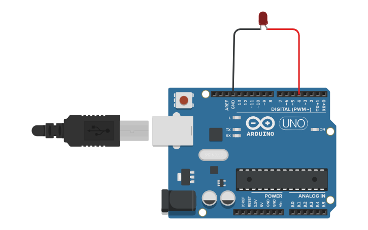 Circuit design Blinking LED using Arduino - Tinkercad