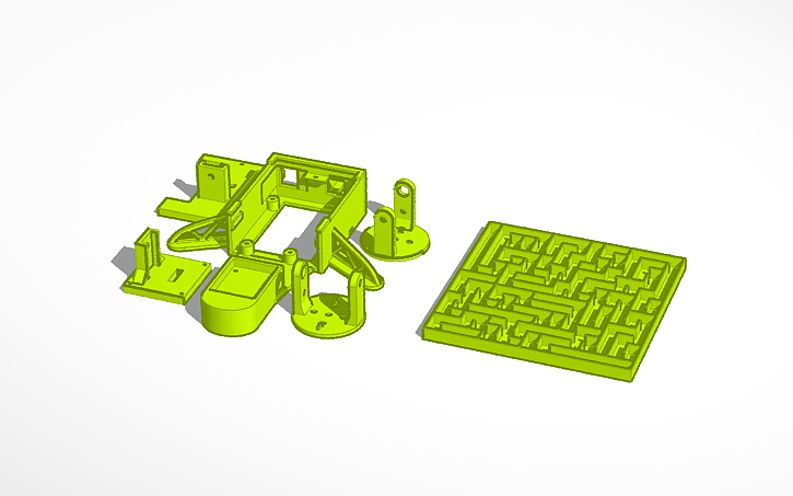3D design Instructables Maze Robot 3d Printed Parts - Tinkercad