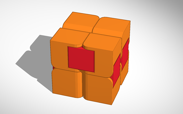 3D design Kobayashi Fidget Cube - Stronger Flat Hinge - Tinkercad