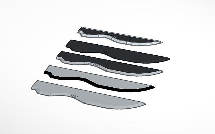 3D design knife blades - Tinkercad