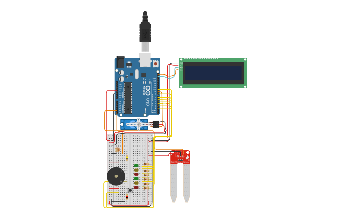Circuit design Automatic Closed Loop Control system project - Tinkercad