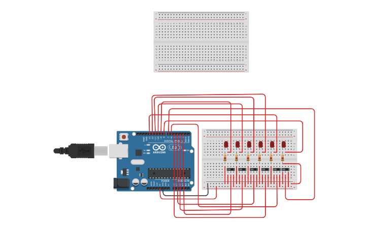Circuit design Toggle LED with Switch - Tinkercad