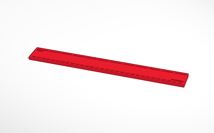 Numerless Ruler 3D design Numberless Ruler - Tinkercad