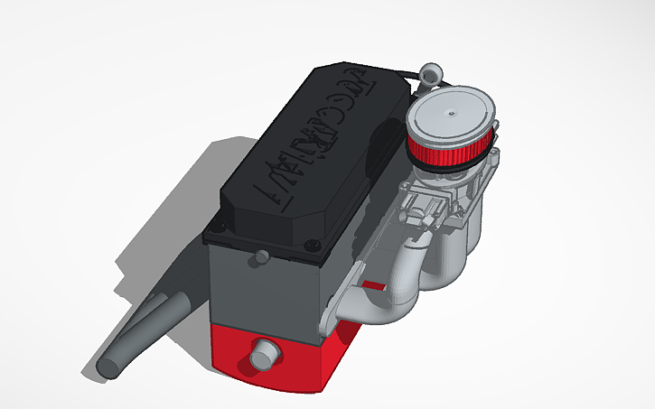 3D design 4-cylinder engine - Tinkercad