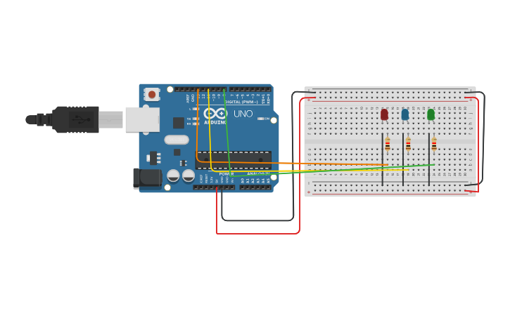 Circuit design LED Blinking - Tinkercad
