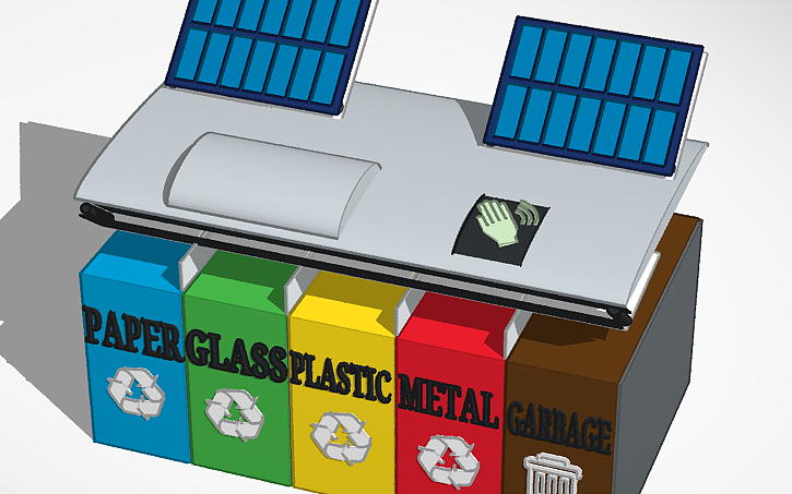 3D design Smart Recycle Bin - Tinkercad