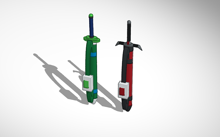 3D design Galaxy Sword and Omega Sword - Tinkercad