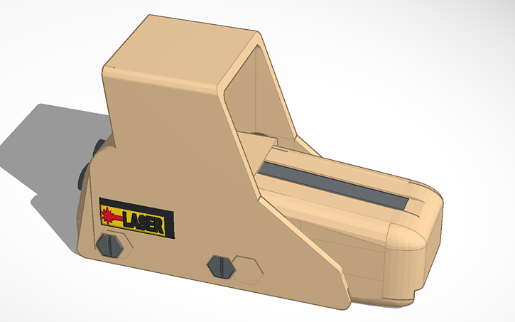 3D design red dot sight - Tinkercad