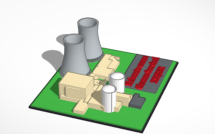 3D design Centrale nucleare - Tinkercad