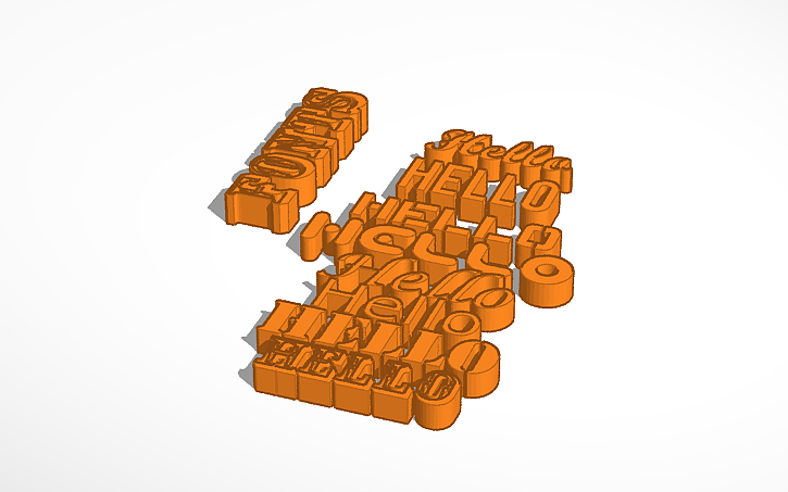 3D design Copy paste FONTS - mythics - Tinkercad