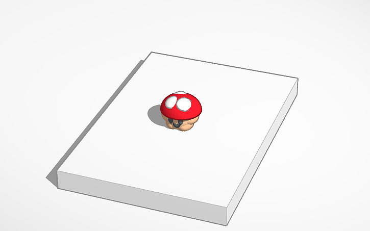 3D design derpy mushroom buddy - Tinkercad
