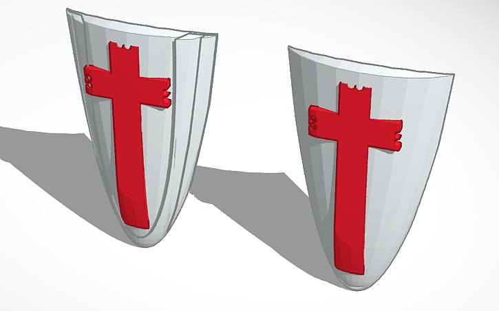 3D design Monty Python shield - Tinkercad