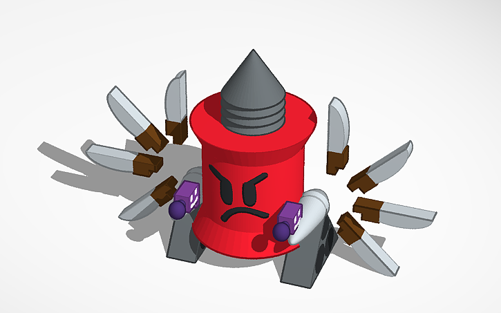 3D design Pin Final Boss - Tinkercad