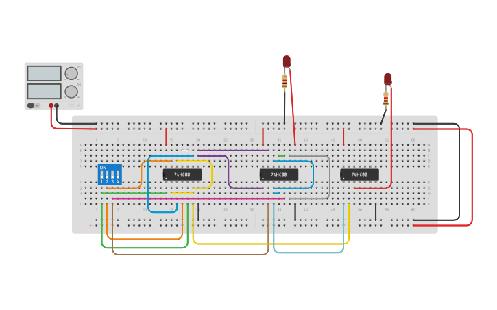 Circuit design Full Adder Using Universal Gates - Tinkercad