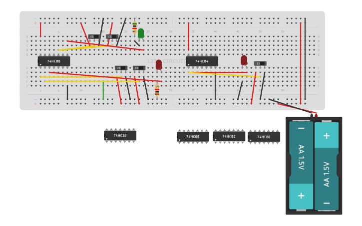 Circuit design Digital Logic Gate - And, Or, and Not And (NAND) - Tinkercad