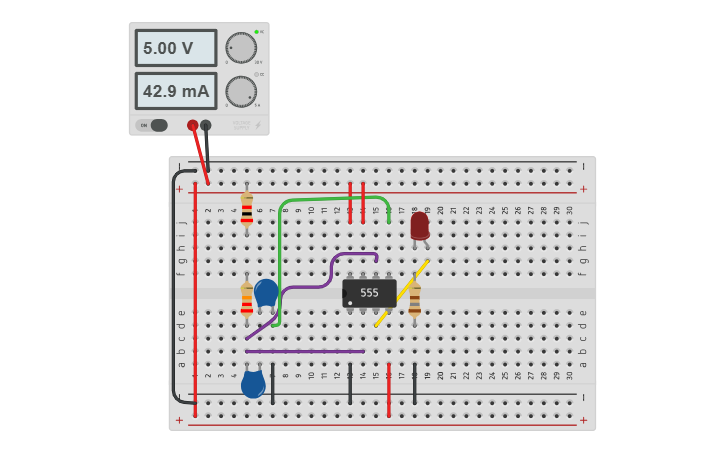 Circuit design 1.2.5 555 Timer - Tinkercad