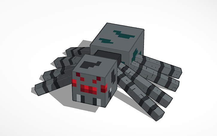 3D design Araña minecraf - Tinkercad