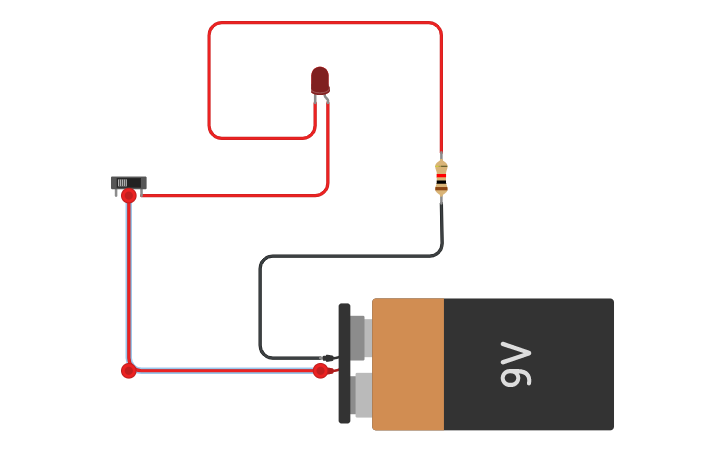 Circuit design simple led - Tinkercad