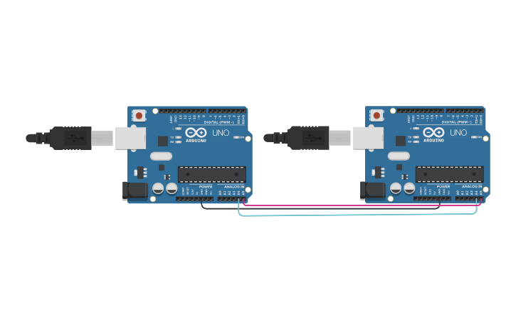 Circuit design Block Encryption through Arduino (I2C) - Tinkercad