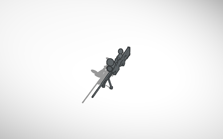 308 Rifle Drawing 3D design Savage 308. Rifle - Tinkercad
