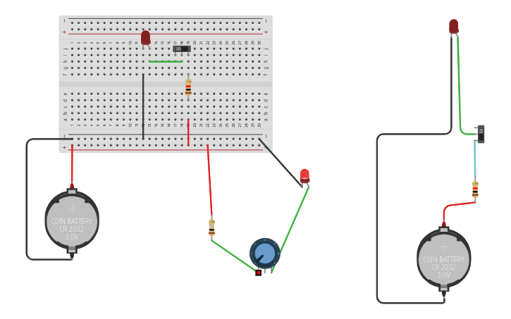 Without Arduino Circuit design LED without Arduino - Tinkercad