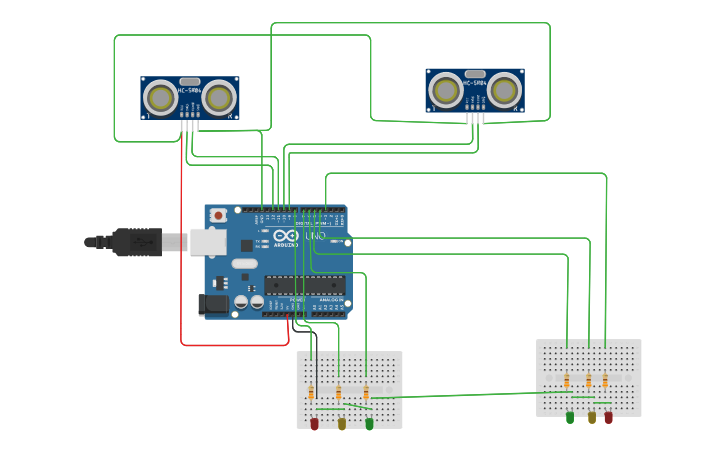 Circuit design Density based traffic control system using arduino ...