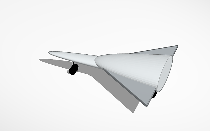 3D design Base customizable desktop fighter jet - Tinkercad