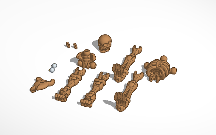 3D design Saints corpse parts - Tinkercad