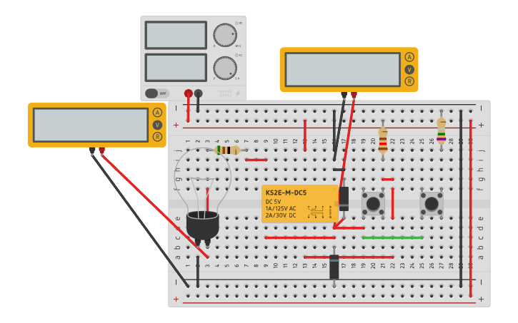 How To Design Rly Circuit design Self Latching Relay - Tinkercad