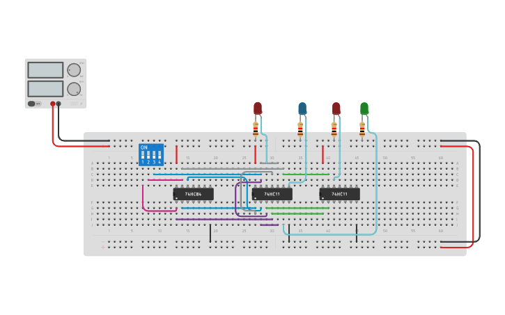 Circuit design DEMULTIPLEXER - Tinkercad