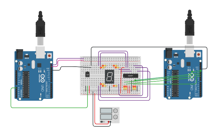 Circuit design i2c - Tinkercad