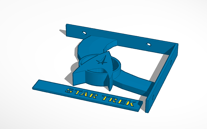 3D design Star Trek Shelf Bracket RHS - Tinkercad