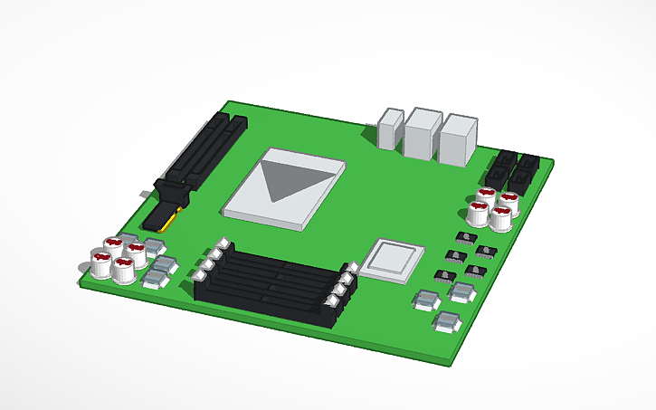 Autocad Chip Design 3D design Chip - Tinkercad