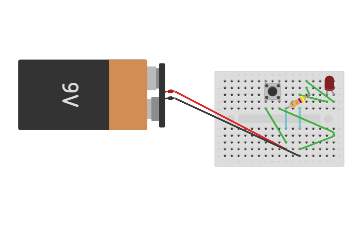 Circuit design flashing light - Tinkercad
