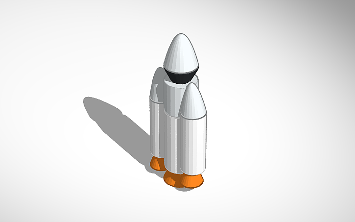 3D design Chandrayaan rocket model - Tinkercad