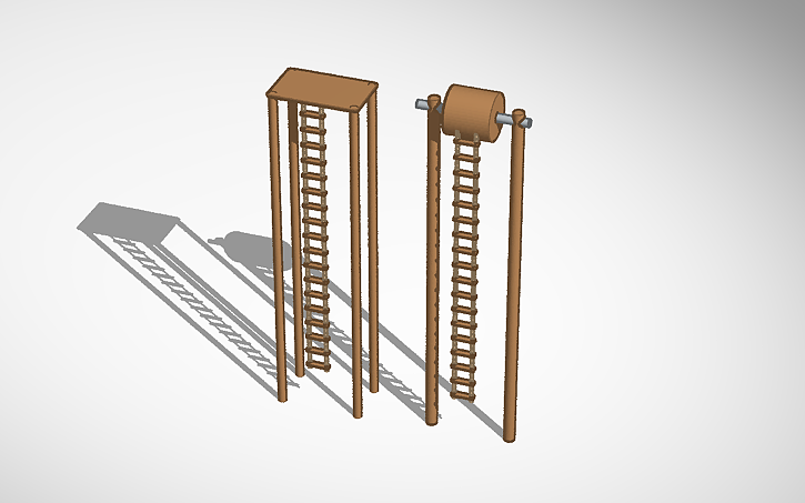 3D design Loooong sim lab rope ladder - Tinkercad