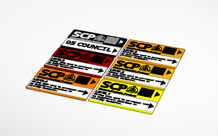 3D design Scp keycards - Tinkercad