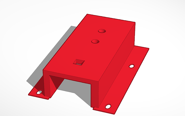 3D design pushbutton 2 LED - Tinkercad