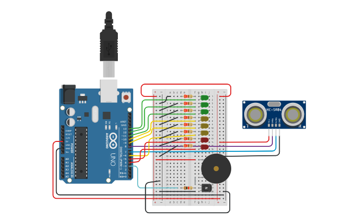 Circuit design Automatic sensor simulation - Tinkercad