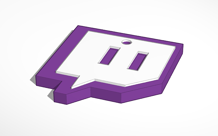 3D design Twitch - Tinkercad