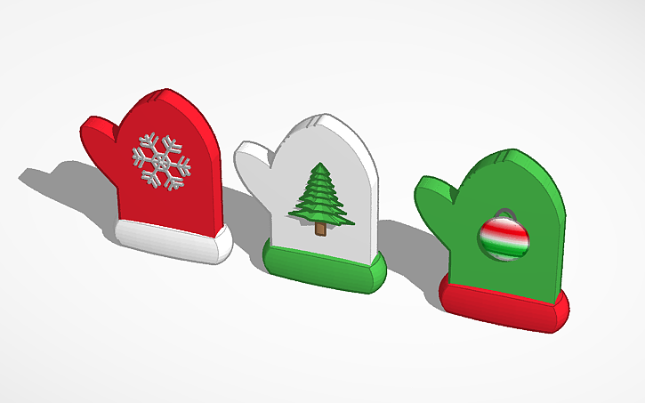 3D design Throwable mittens - Tinkercad