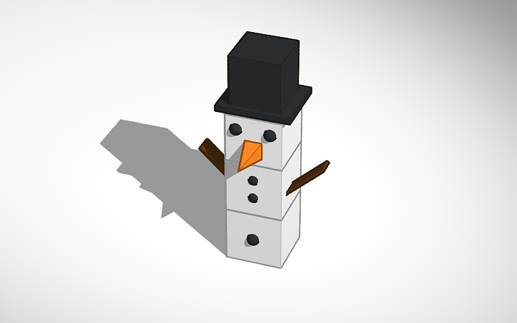 3D design Snowman - Tinkercad