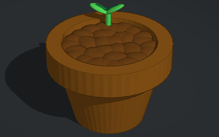 3D design Flower Pot - Tinkercad