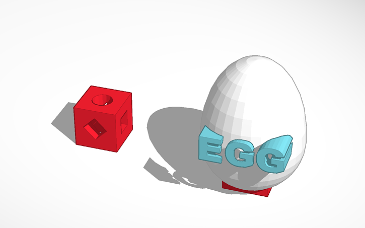 3D design EGG - Tinkercad