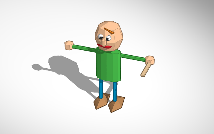 3D design Low-Poly Baldi Model (Full Body) - Tinkercad